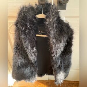 Sam Edelman Black Faux Fur Vest Size Small